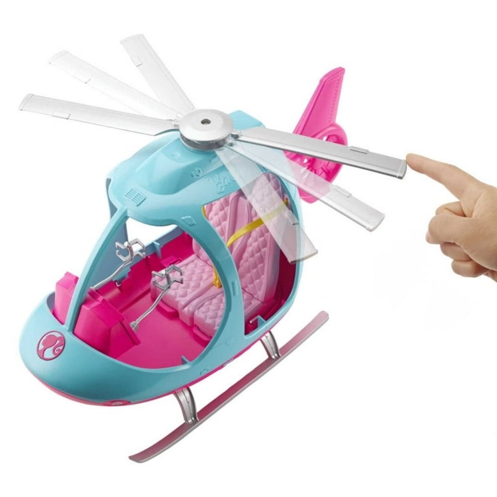 💕 Mattel Barbie Dreamhouse Adventures Pink & Blue Helicopter - Picture 7 of 16